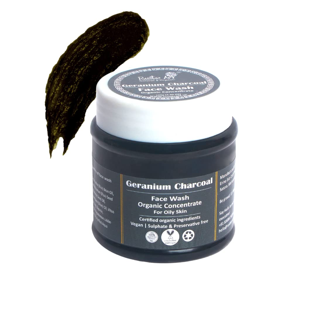 Rustic Art Geranium Charcoal Face Wash Concentrate