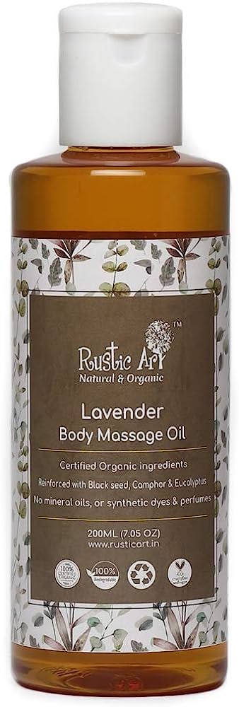 Rustic Art Organic Lavender Body Massage Oil