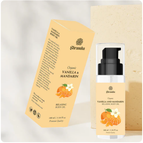 Shravaha Organic Vanilla & Mandarin Relaxing Body Oil