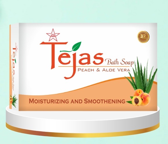 Skm Tejas Premium Bath Soap - Peach and Aloe Vera