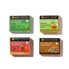 Soul Flower Tan Removal Natural Vitamin C Soap Kit