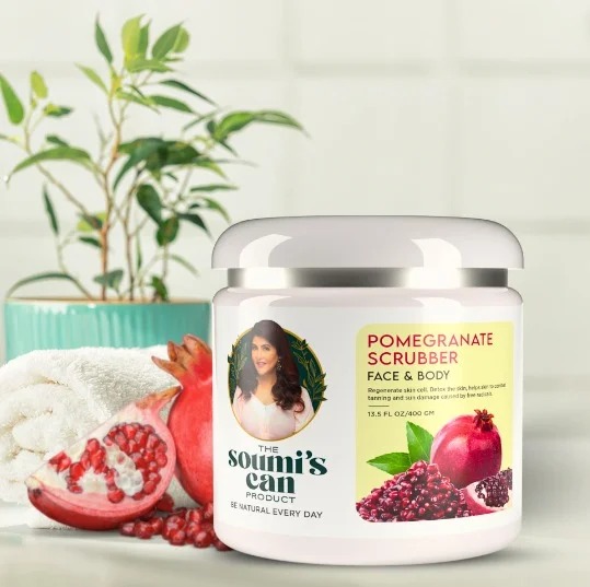The Soumis Can Pomegranate Scrubber