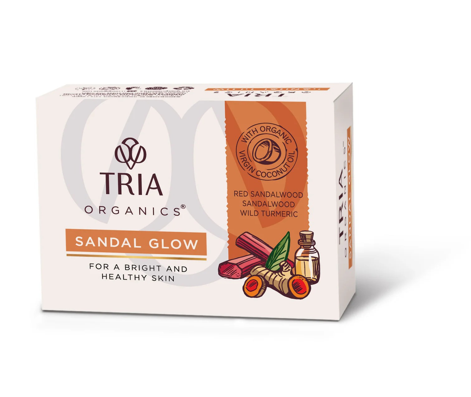 Tria Organics Almond Sandalwood, Red Sandalwood and Wild Turmeric Skin Nourishing Soap