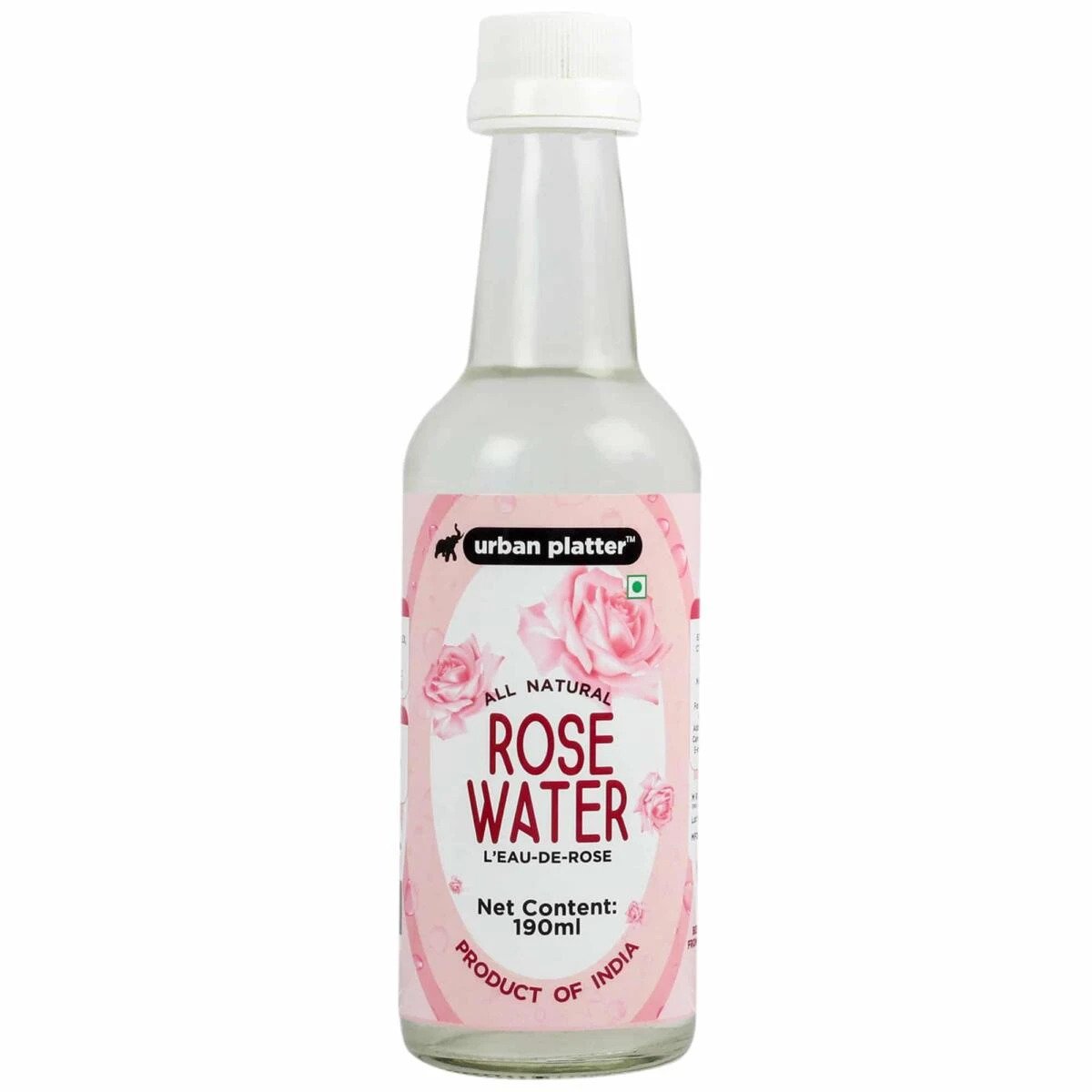 Urban Platter Rose Water in Glass Bottle