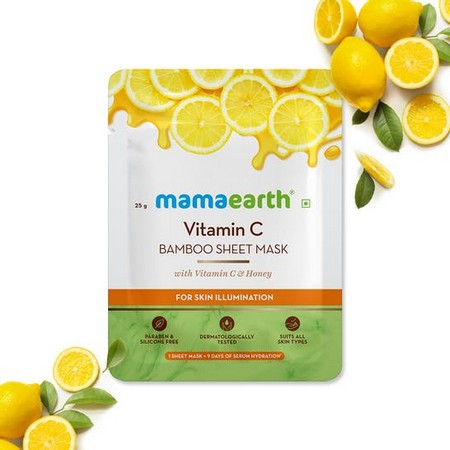 Mamaearth Vitamin C Bamboo Sheet Mask with Vitamin C and Honey 