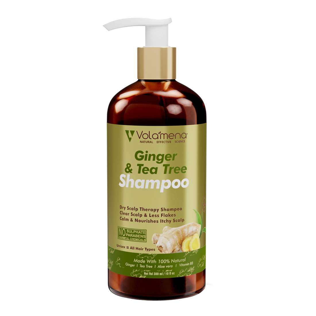 Volamena Ginger & Tea Tree Shampoo