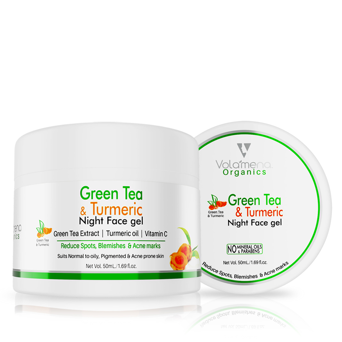 Volamena Green Tea & Turmeric face Night Gel