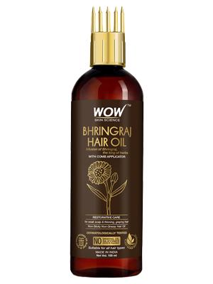 Wow Skin Science Bhringraj Hair Oil with Comb Applicator