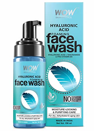 Wow Skin Science Hyaluronic Acid Foaming Face Wash with Brush