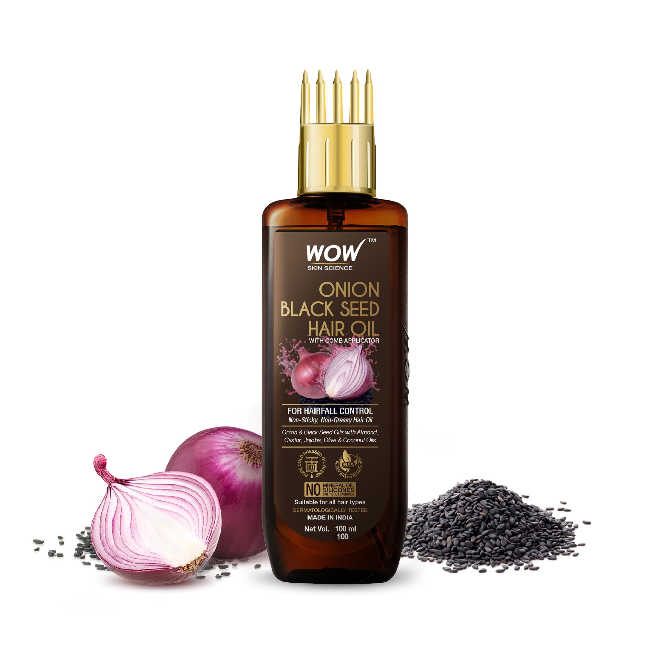 Wow Skin Science Onion Black Seed Oil Hair Serum 