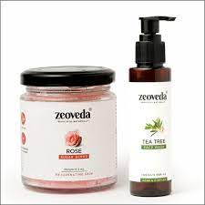 Zeoveda Rose Sugar Scrub + Tea Tree Face Wash Combo