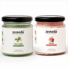 Zeoveda Tea Tree Scrub + Rose Skin Smoothie Combo