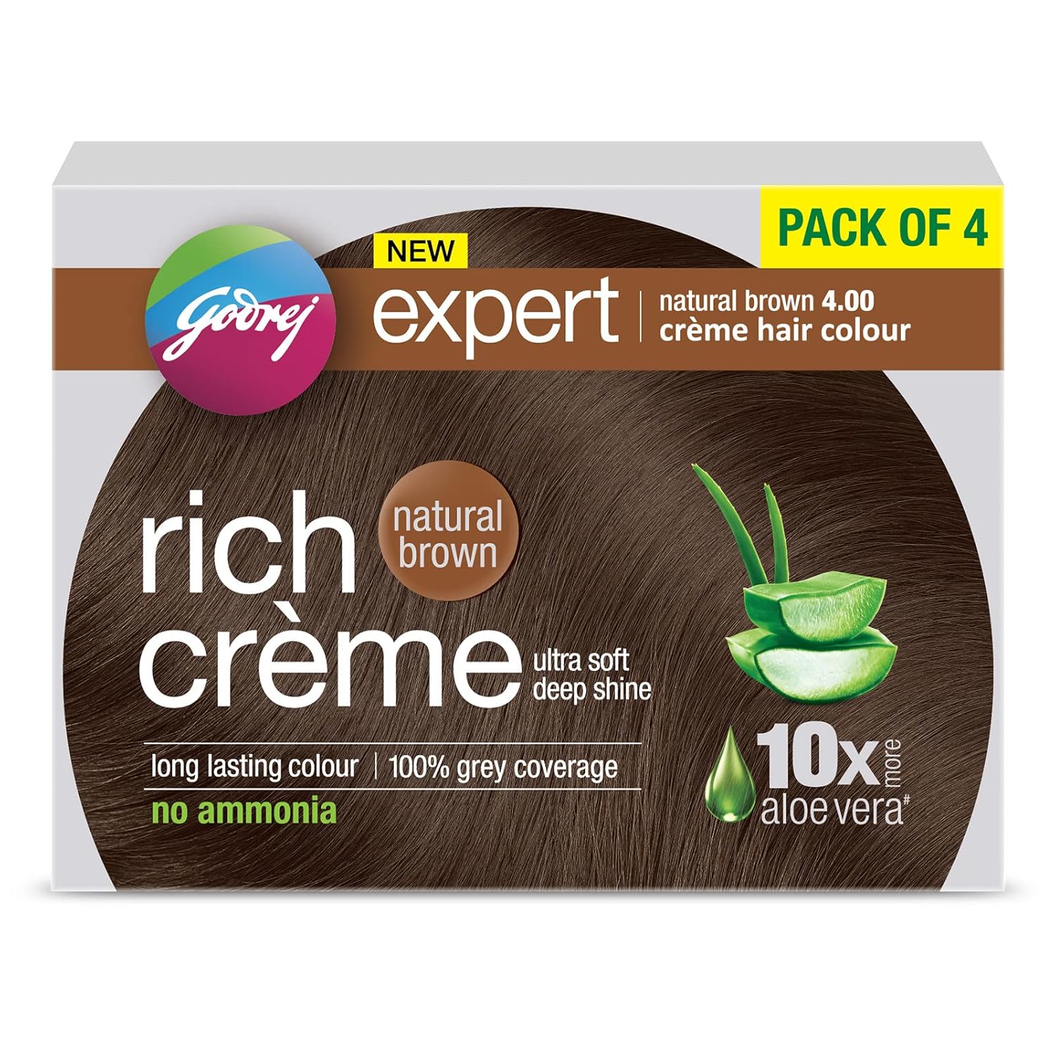 Godrej Expert Rich Creme Hair Color  shade 4 Natural Brown