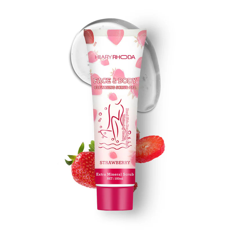 Hilary Rhoda Face & Body Cleansing Scrub Gel  Strawberry Sweetness