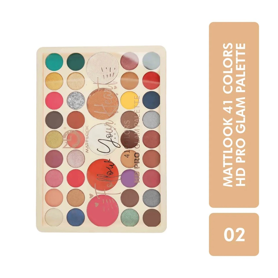 Mattlook 41 Colors HD Pro Glam Palette - Glam Palette 02