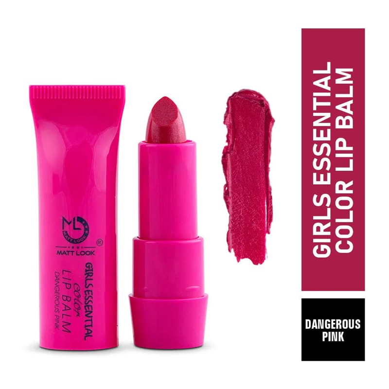 Mattlook Girls Essential Color Lip Balm - Dangerous Pink LB07