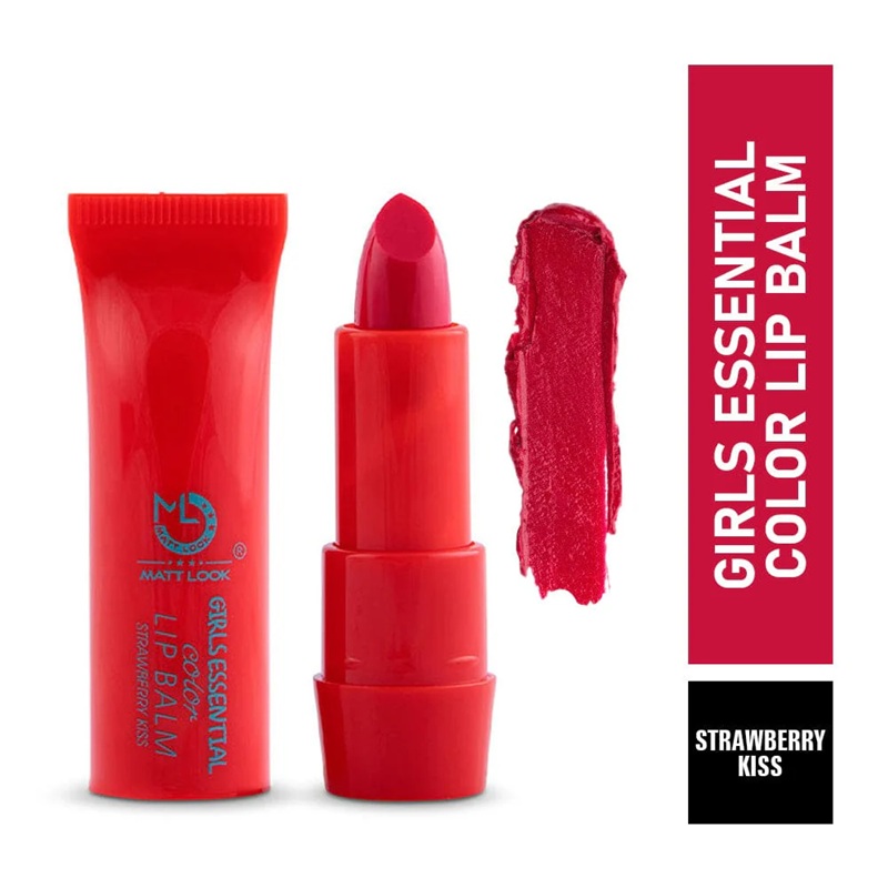 Mattlook Girls Essential Color Lip Balm - Strawberry Kiss LB07