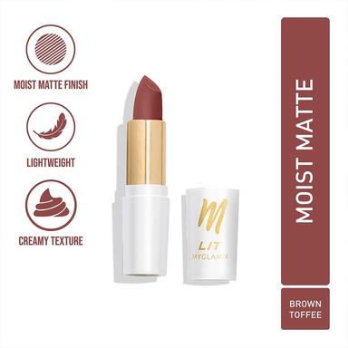 MyGlamm LIT Moist Matte Lipstick - Brown Toffee