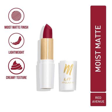 MyGlamm LIT Moist Matte Lipstick - Red Avenue