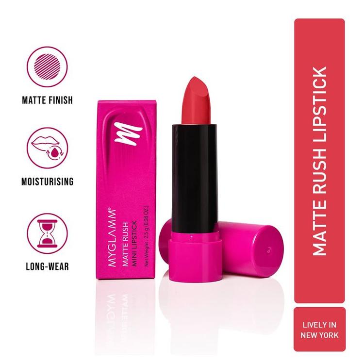 MyGlamm Matte Rush Lipstick - Lively In New York