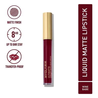 MyGlamm Ultimatte Long-Stay Matte Liquid Lipstick - Wine Babe