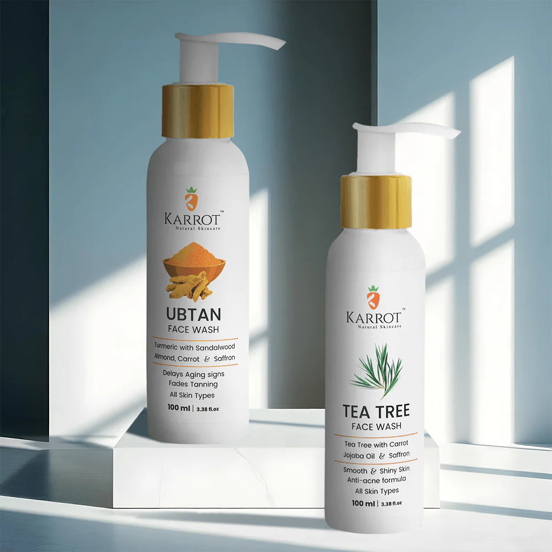 karrot Natural Ubtan & Tea Tree Gel Face Wash